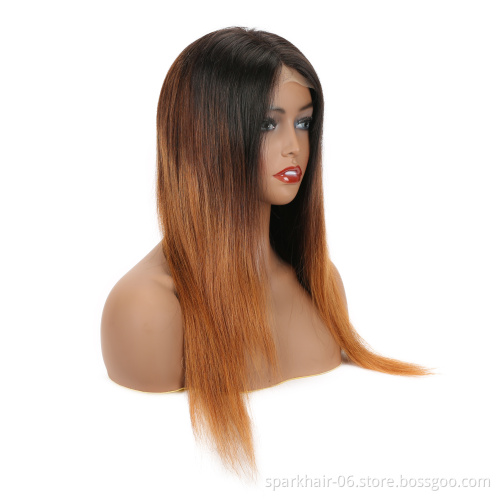 SPARK Brazilian Human Hair Lace Front Wig,Straight Virgin Hair Lace Wig For Black Women, Pre Pluck Lace Wig With Baby Hair